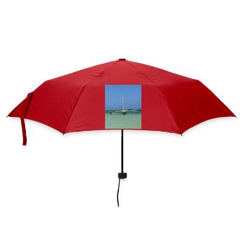 Shipwrecks over the blue sea - Umbrella (small) - red - Front