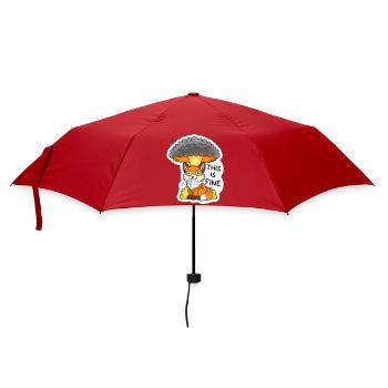 Fox, This is fine, Meme, Explosion - Umbrella (small) - red - Front