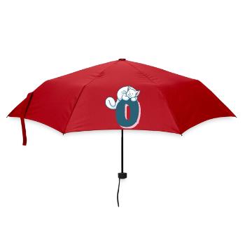 Cat Letter O - Umbrella (small) - red - Front