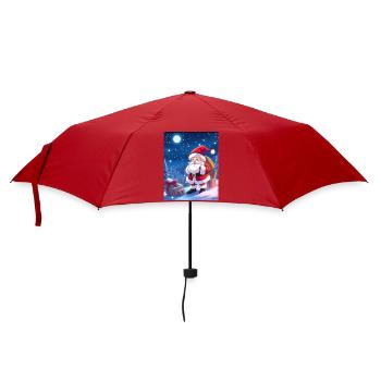 Christmas Man with Gifts Sack - Umbrella (small) - red - Front