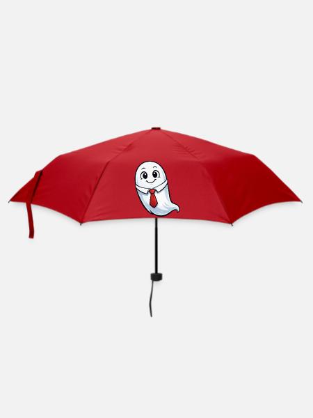 Sprechender Geist im Anzug - Regenschirm (klein) - Rot