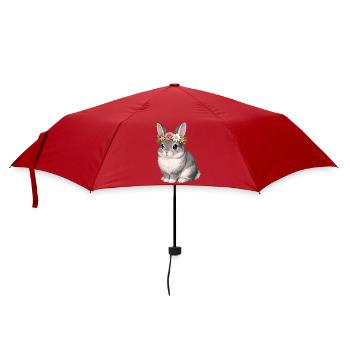 Lapin chinchilla - Parapluie standard - rouge - Devant