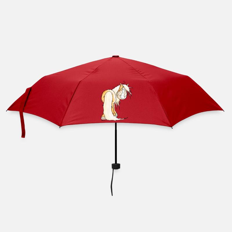 Goldiger Haflinger - Regenschirm (klein) - Rot