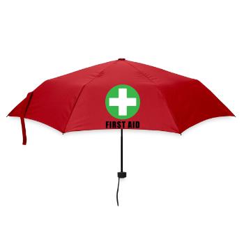 First Aid Medical Cross Sicherheitssymbol Vektor-Symbol - Regenschirm (klein) - Rot - Vorne