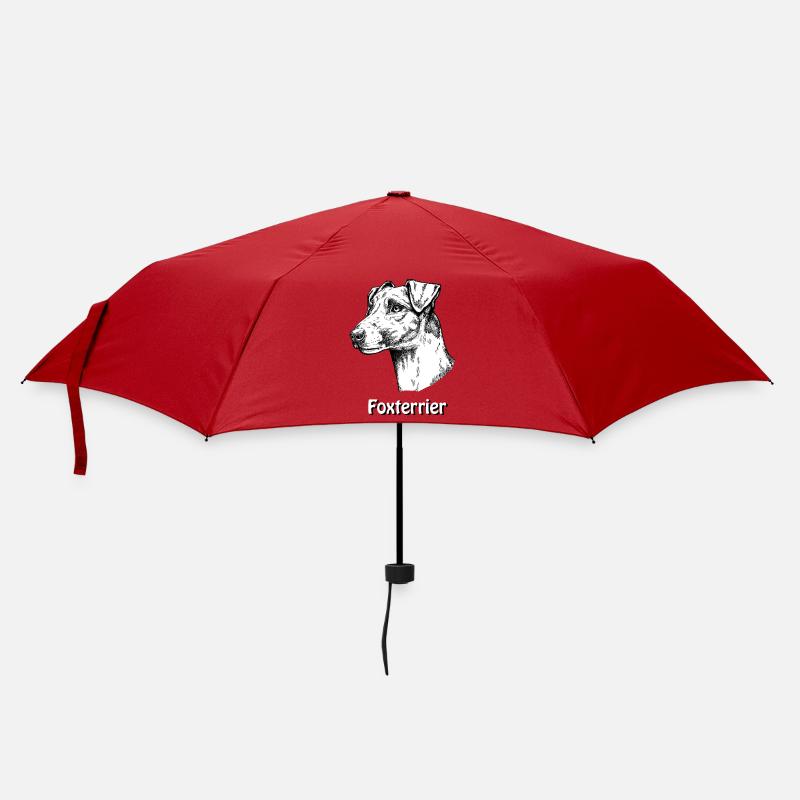 Foxterrier Glatthaar Portrait - Regenschirm (klein) - Rot