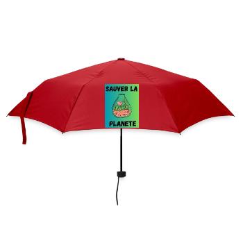 JOUR DE LA TERRE. ECOLOGIE. PLANETE. ENVIRONNEMENT - Parapluie standard - rouge - Devant