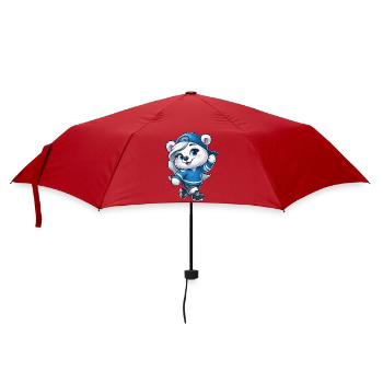 Ours Ours Polaire Fille Patinage Sur Glace Patinage Sur Glace - Parapluie standard - rouge - Devant