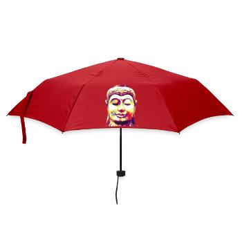 Buddha - Regenschirm (klein) - Rot - Vorne