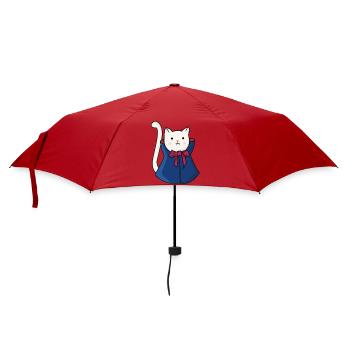Süße Vampir Katze Dracula - Regenschirm (klein) - Rot - Vorne