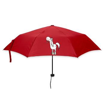 Verträumtes Pferd - Pferde - Regenschirm (klein) - Rot - Vorne