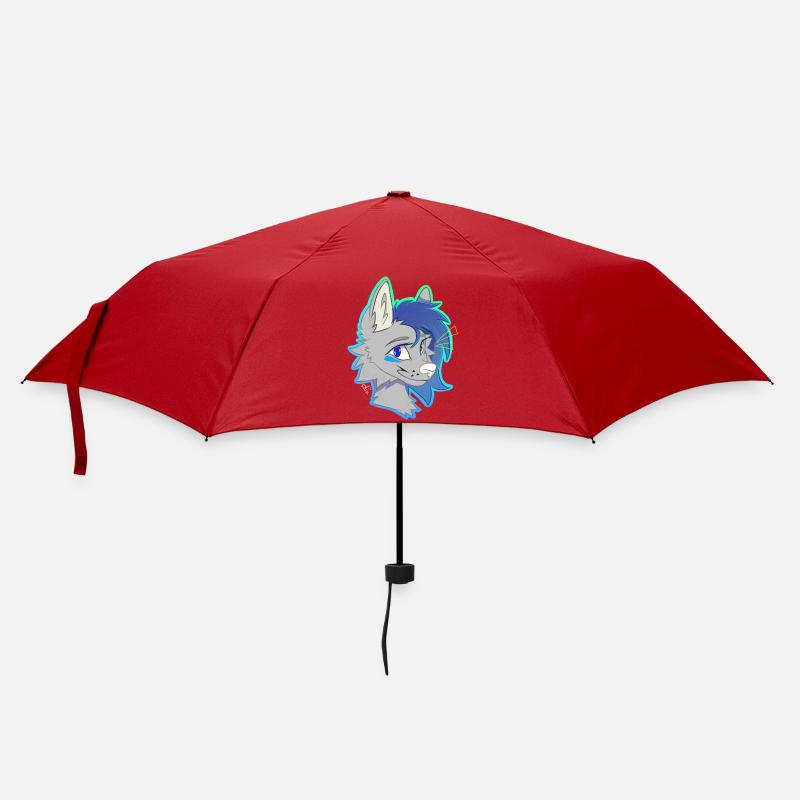 Windspiel, die Wölfin (von Derpy Fox) - Regenschirm (klein) - Rot