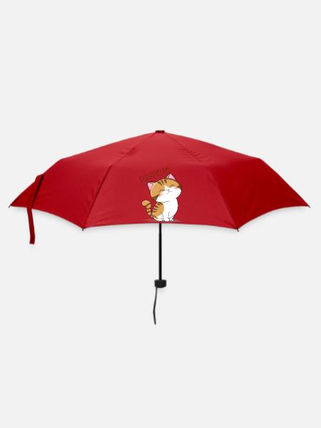 Purring me katze - Regenschirm (klein) - Rot