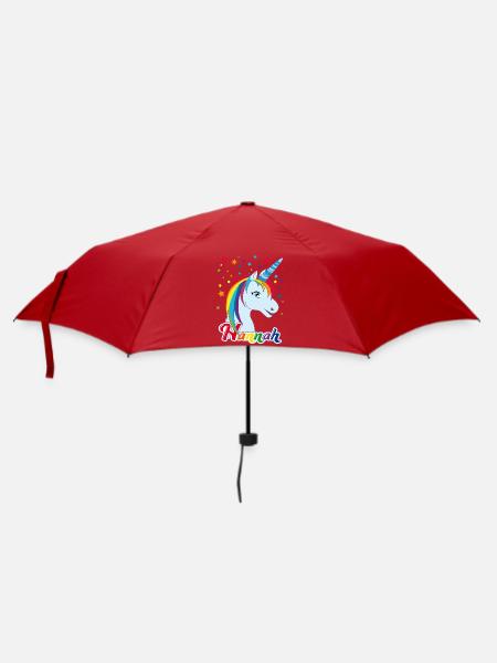 Hannah , Mädchenname, Lieblingsname - Regenschirm (klein) - Rot