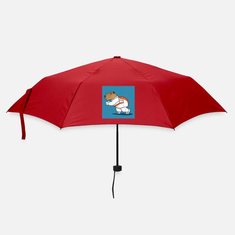 Capybara-Astronaut - Regenschirm (klein) - Rot