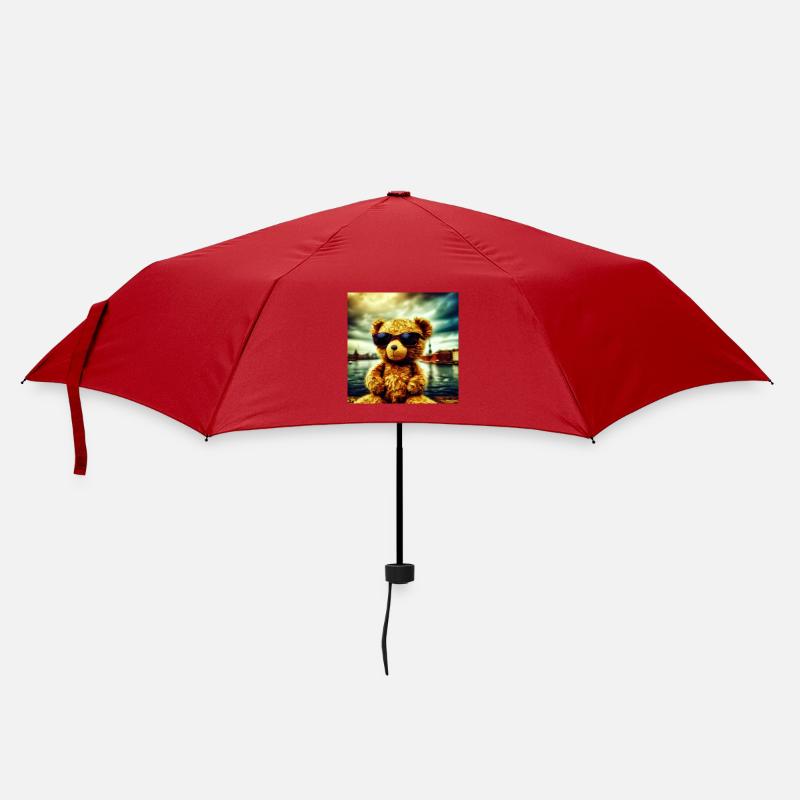Teddy goes Wild - Regenschirm (klein) - Rot