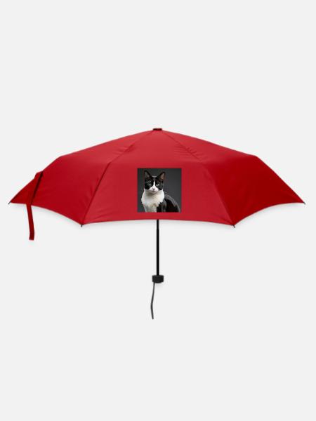 Katze - Regenschirm (klein) - Rot