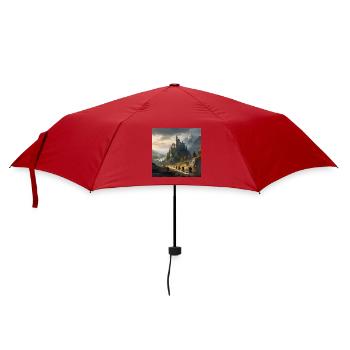 Intégration du château avec Fantasy Place - Parapluie standard - rouge - Devant