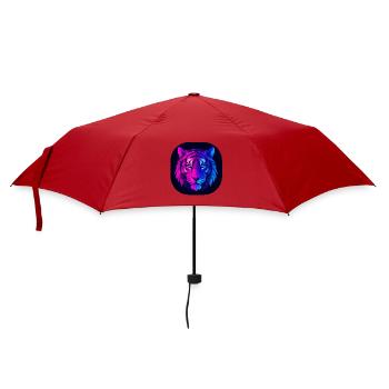 Neon Polygon Tiger : Magenta à Bleu - Parapluie standard - rouge - Devant