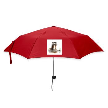 Floral Crowned Horse - Umbrella (small) - red - Front