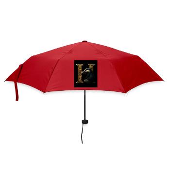 H – Magisches Ornament mit Dachs - Regenschirm (klein) - Rot - Vorne