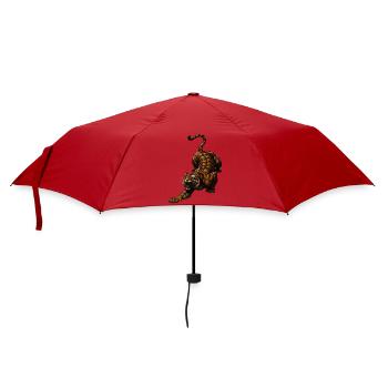 Dynamiques sauvages du tigre dans le saut - Parapluie standard - rouge - Devant