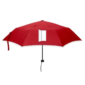 Neuer Lebensabschnitt Offene Tür Sonne Shirt - Regenschirm (klein) - Rot - Vorne