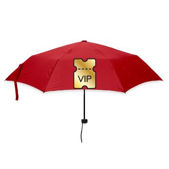 VIP-Gold-Ticket - Regenschirm (klein) - Rot - Vorne