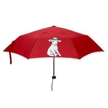 Lamm Gottes – Hoffnung - Regenschirm (klein) - Rot - Vorne