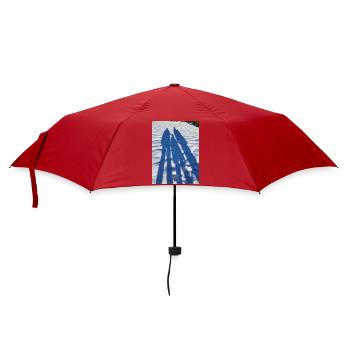 Winterschatten im Duo auf Schnee - Regenschirm (klein) - Rot - Vorne