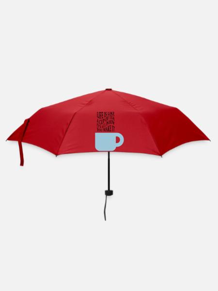 Life like tea - Umbrella (small) - red