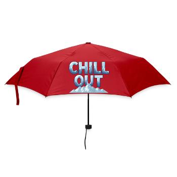 Chill Out Berge Winter Outdoor Design - Regenschirm (klein) - Rot - Vorne