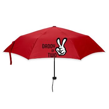 Daddy Of Two (Daddy / Father / Victory / POS 2C) - Umbrella (small) - red - Front