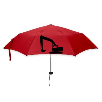 Baggerleistung – Bauzeit - Regenschirm (klein) - Rot - Vorne