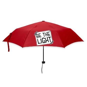 Be The Light Motivierend Positivität Spruch Logo - Regenschirm (klein) - Rot - Vorne