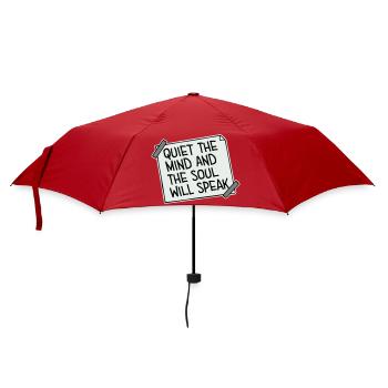Silence L’esprit et l’âme parleront Ruhe Spruch - Parapluie standard - rouge - Devant