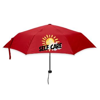 Selbstfürsorge Sonne – Sanfter Optimismus - Regenschirm (klein) - Rot - Vorne