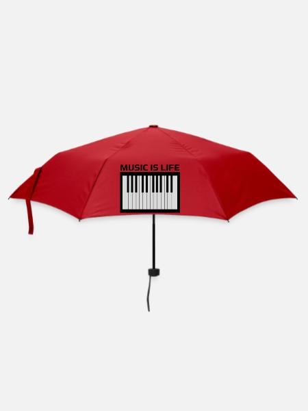 Monochrome Klaviertasten - Regenschirm (klein) - Rot