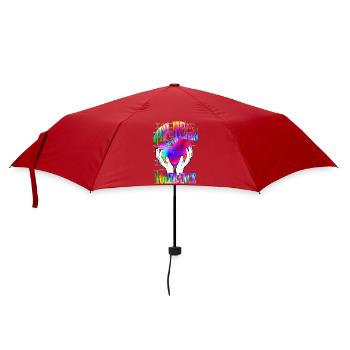 avec cœur et tolérance arc-en-ciel - Parapluie standard - rouge - Devant