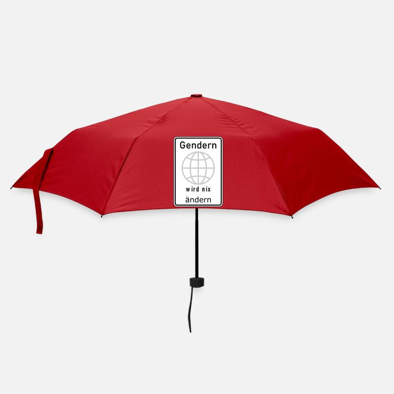 Gendern wird nix ändern - Regenschirm (klein) - Rot