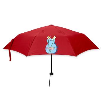 fisch im glas - Regenschirm (klein) - Rot - Vorne