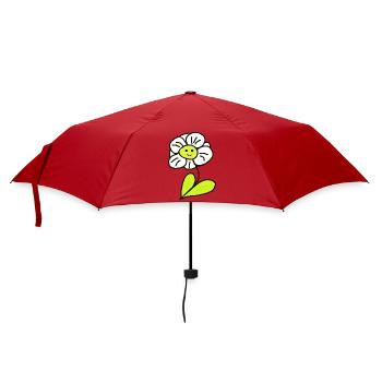 Cheerful Flower Flowers Children - Umbrella (small) - red - Front