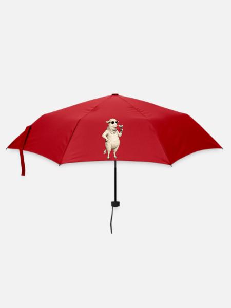 Cocktail Schaf mit Stil - Regenschirm (klein) - Rot