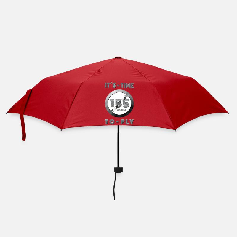 Temps de course 155 mph Design rétro - Parapluie standard - rouge