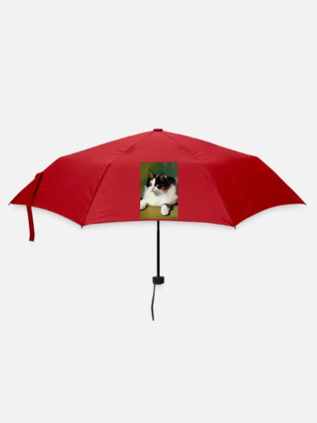 Katzen Bild - Regenschirm (klein) - Rot