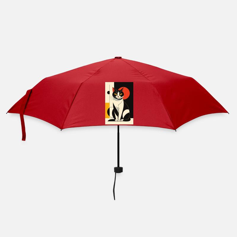 Avantgarde Katze R01 - Regenschirm (klein) - Rot