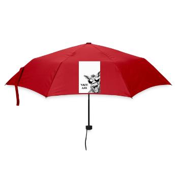 Nice Ass – Funny Donkey Poster with Humor - Umbrella (small) - red - Front