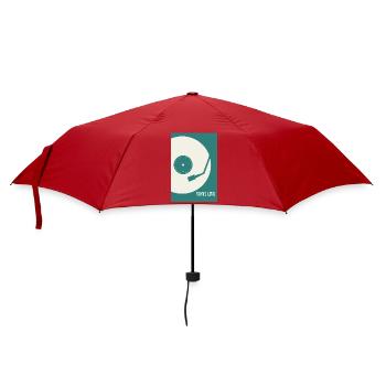 Vinyl Life Turntable Retro Music Design - Umbrella (small) - red - Front