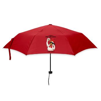 Sprichwort Sich einen hinter die Binde giessen - Regenschirm (klein) - Rot - Vorne