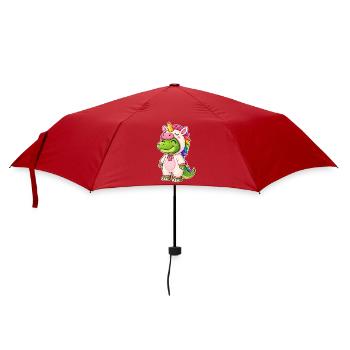 Cute crocodile in unicorn costume - Umbrella (small) - red - Front