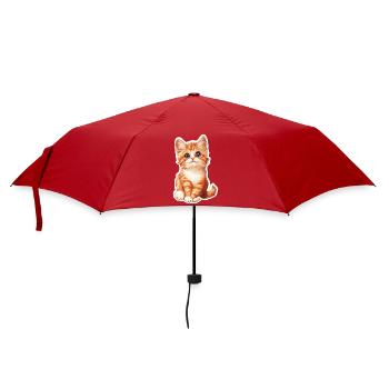 Chaton mignon - Parapluie standard - rouge - Devant